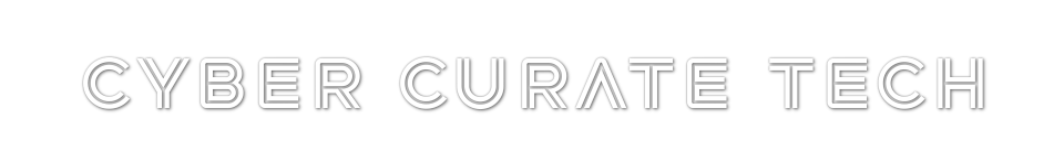 Cyber Curate Tech Text Icon