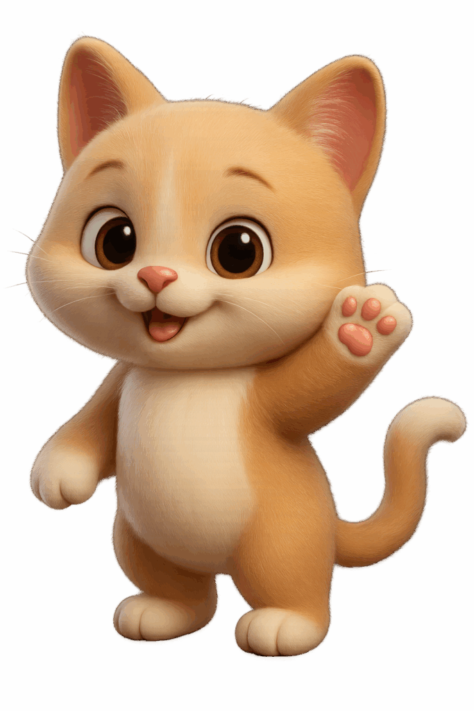 Cyber Curate Tech Cat Mascot.