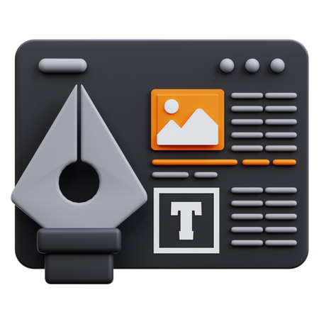 Representing UI/UX Graphic design interface