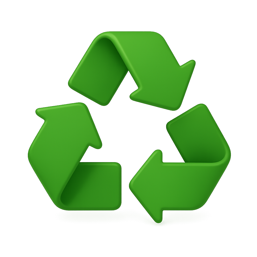 Three green arrows forming triangle