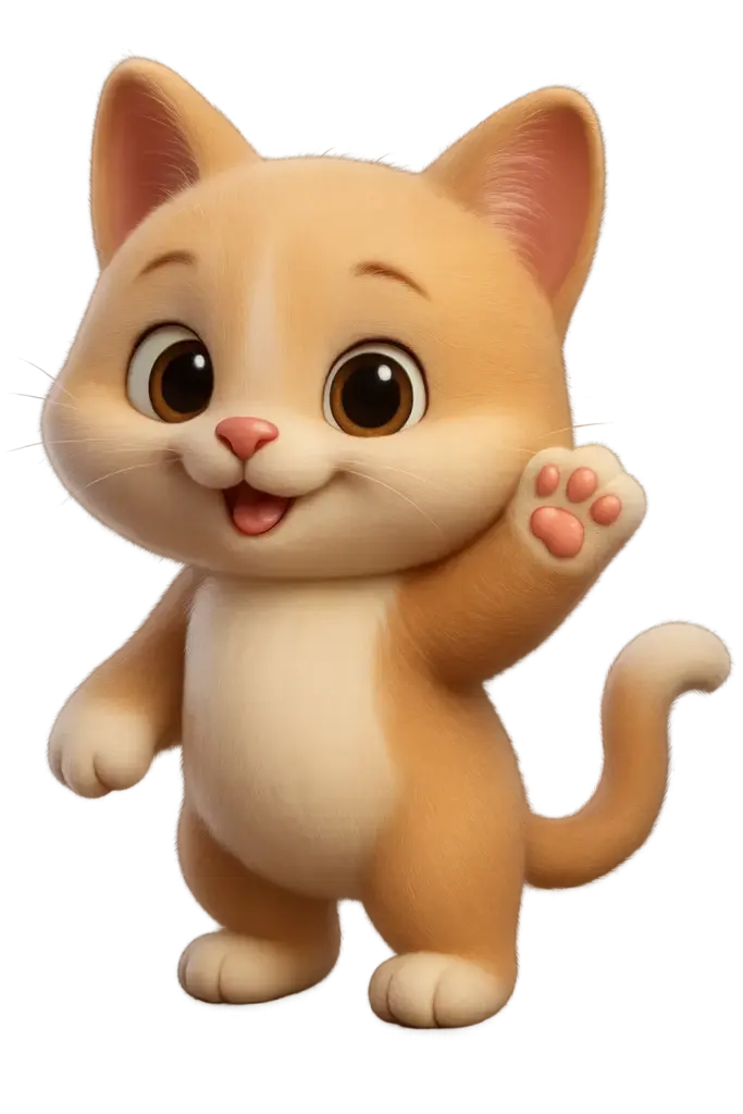 Cyber Curate Tech Mascot Curio Waving